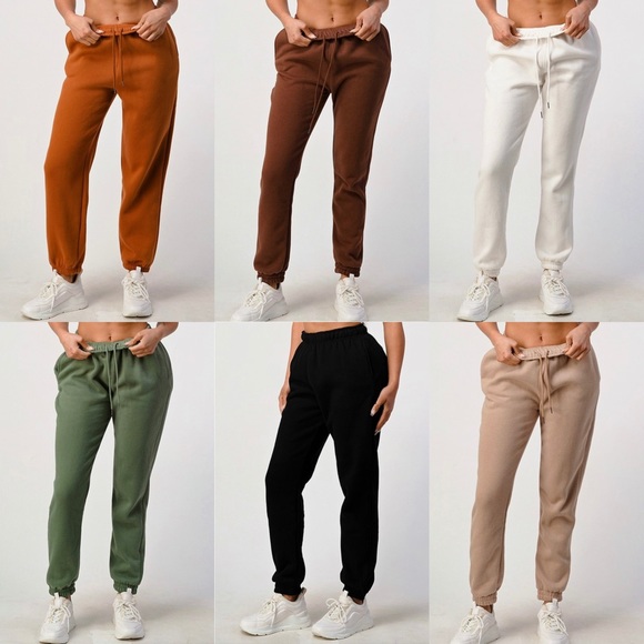 NWT Fashion Fleece jogger Sweatpants Many colors XS S M L XL - Picture 4 of 9